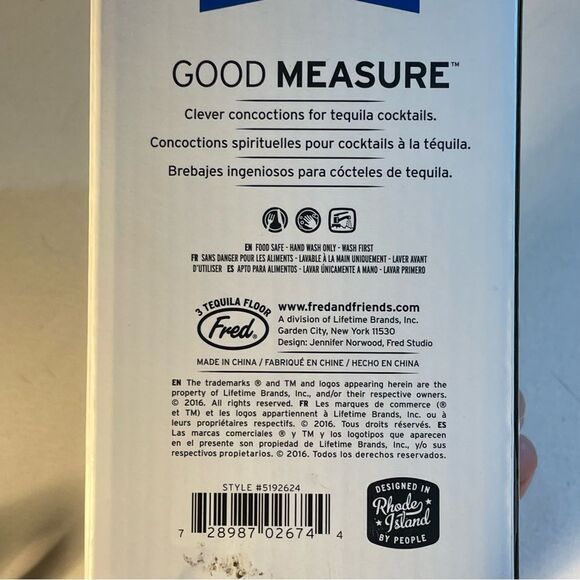 Fred good measure tequila cocktail recipe glass margaritas Paloma sunrise 🌅nib - Picture 5 of 5